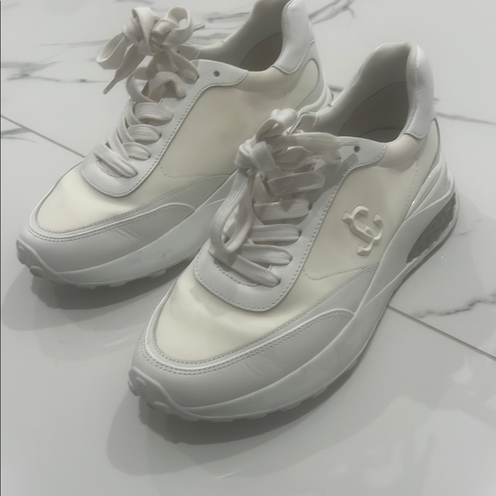 Jimmy Choo White Sneakers Minimalist Design